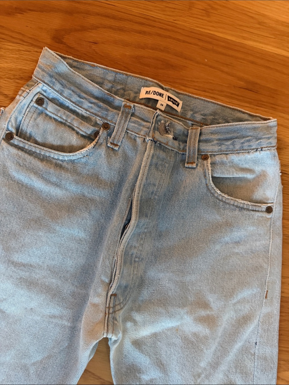 Re/Done Light Blue High Rise Women Jeans - Picture 11 of 12